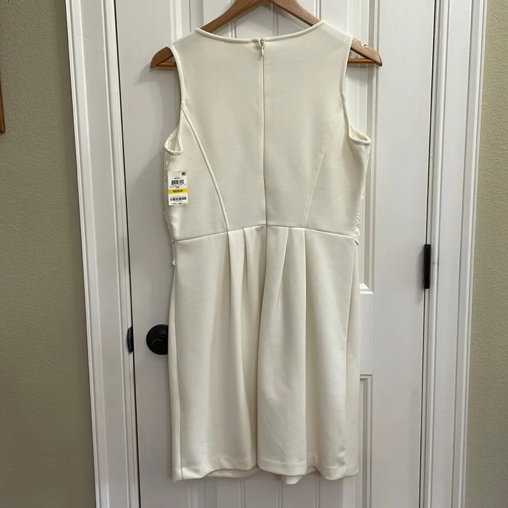 Maison Jules cream flower overlay dress. M - Picture 6 of 9
